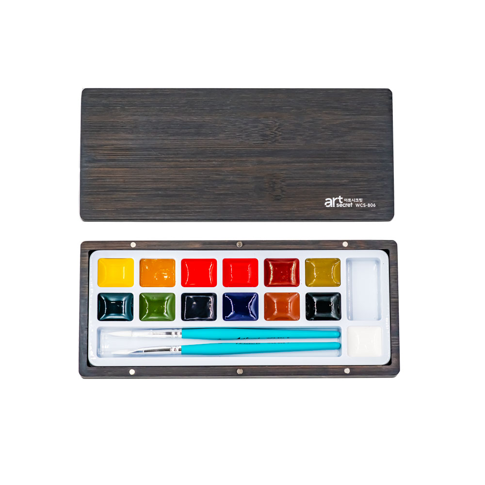 Watercolor Paint Set Solid Pigment - ArtSecret 13 단색 수채화 팔레트 세트