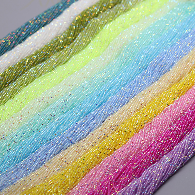 Glass Seed Beads 2Mm Jewelry Making - 2mm (2줄 370개) 컬러 크리스탈 유리
