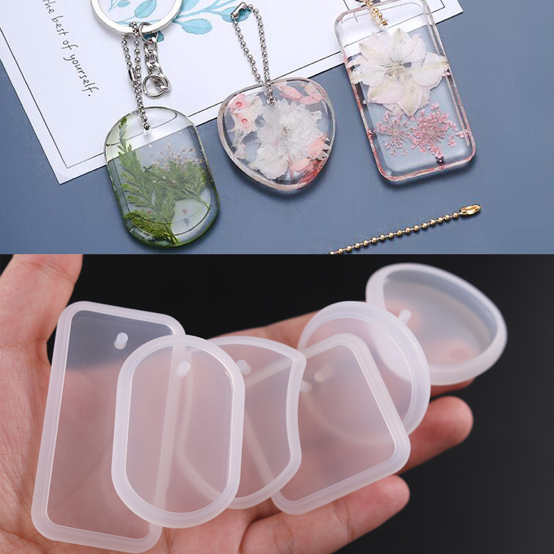 Silicone Epoxy Resin Molds Set - DIY 키 체인 펜던트 실리콘 몰드