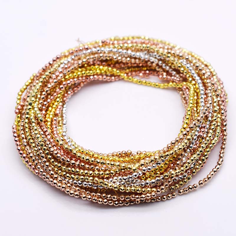 Glass Seed Beads 2Mm Jewelry Making - 2mm 200pcs 골드 컬러 크리스탈 유리
