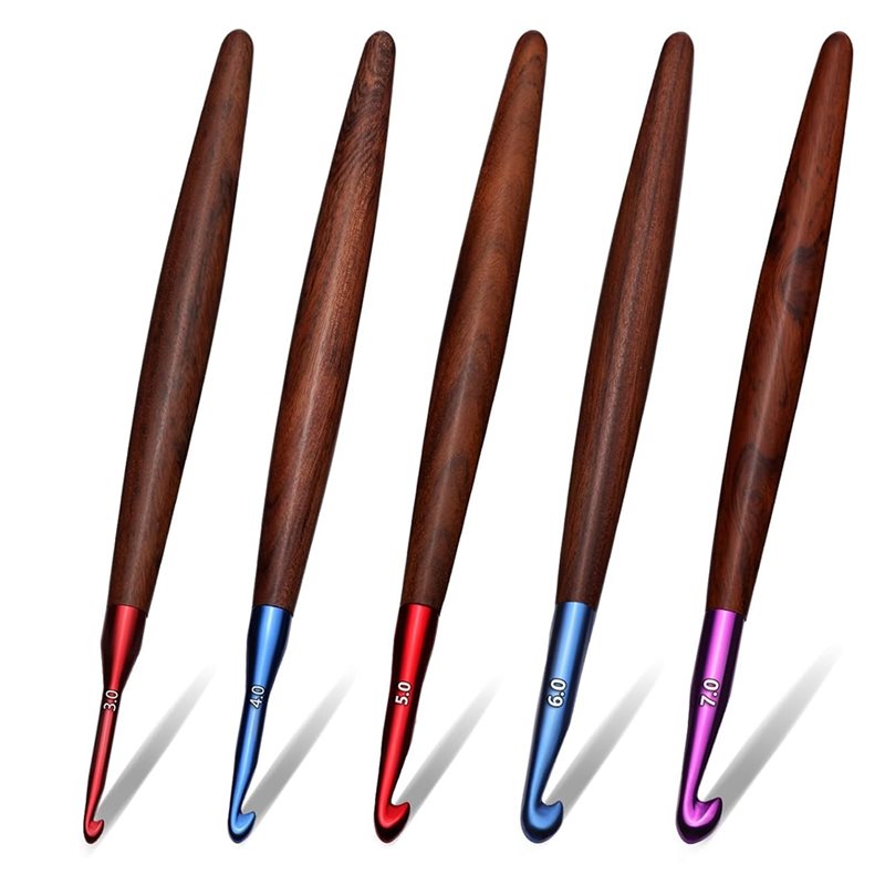 Wooden Crochet Hooks Ergonomic Handle - A59Z-관절염이 있는 손을 위한 인체공학적 나무