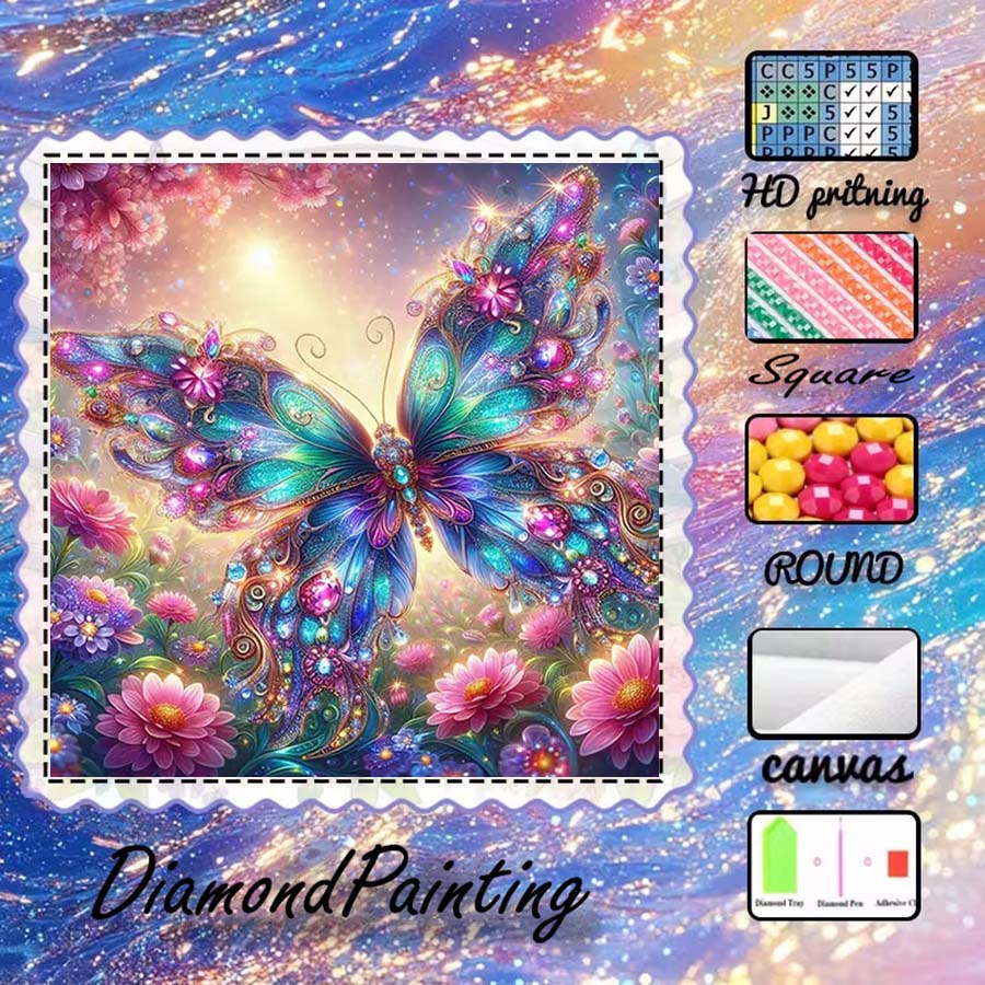 5D Diamond Painting Kit Full Drill - 1개 5D DIY 플로킹 천, 특수