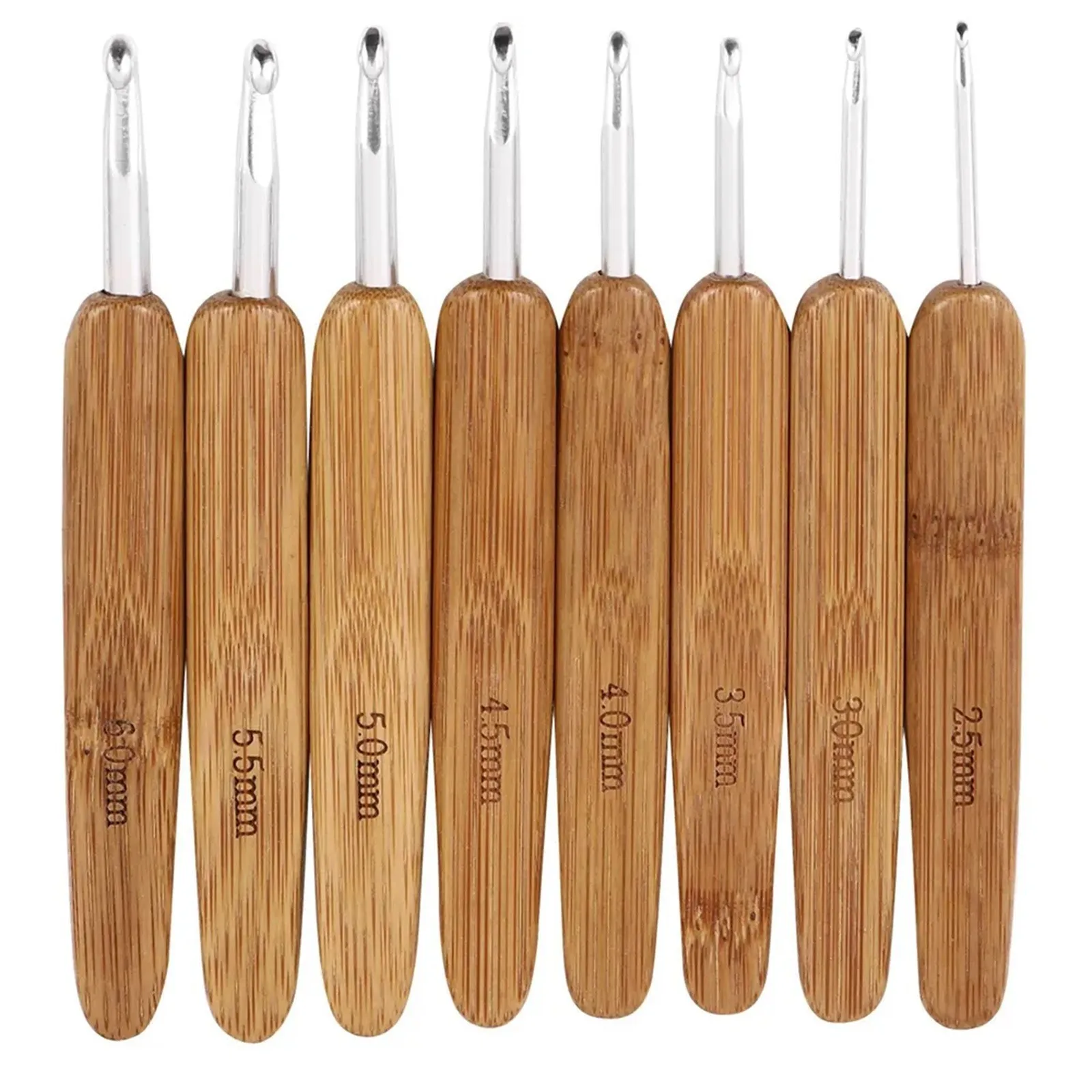 Wooden Crochet Hooks Ergonomic Handle - 장인의 대나무 목재 크로셰 뜨개질 후크