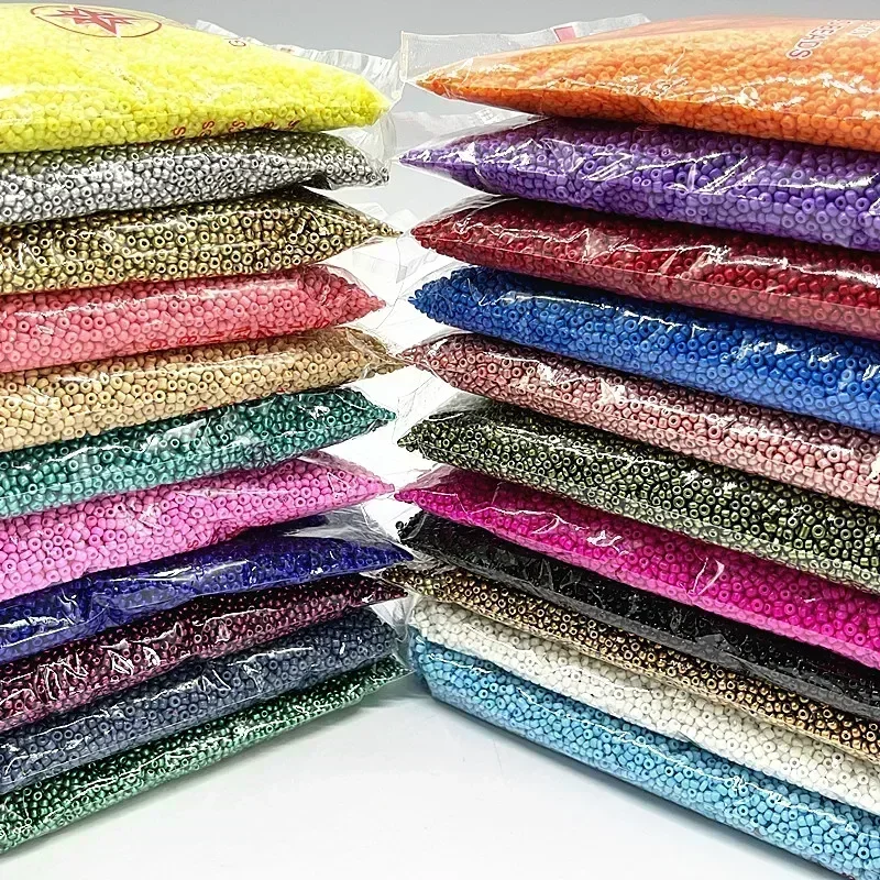 Glass Seed Beads 2Mm Jewelry Making - 10g 다채로운 유리 시드 비즈, 래커
