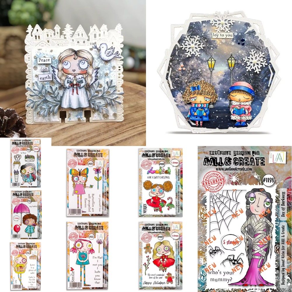 Clear Silicone Stamps For Card Making - DIY 광대 우산과 어린 소녀 스크랩북킹