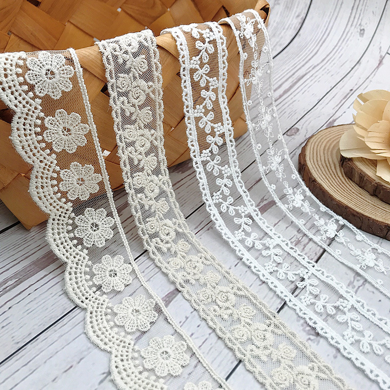 Cotton Embroidery Thread Skeins - 3 야드/로트 자수 화이트 베이지 코튼
