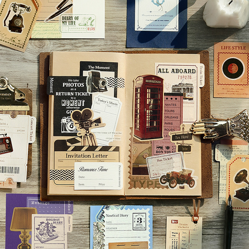 Vintage Junk Journal Scrapbooking Paper - 30장 빈티지 아카이브 소재 종이 DIY