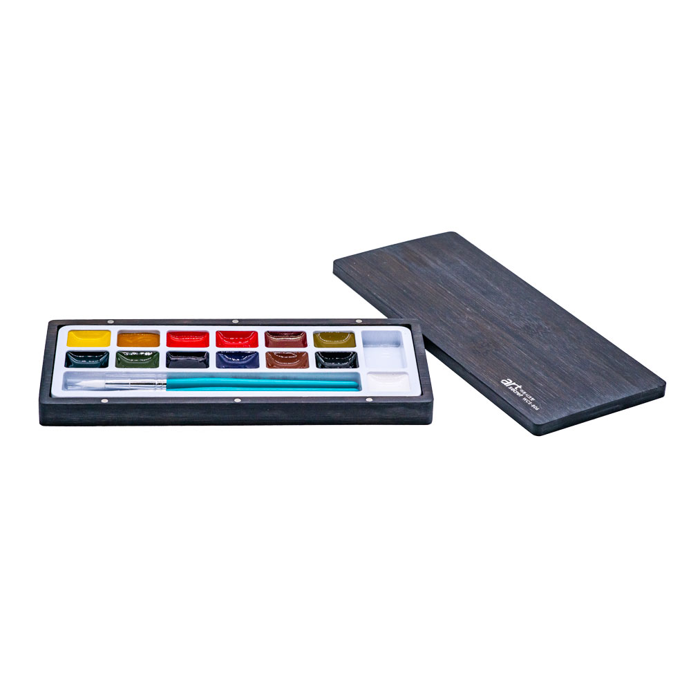 ArtSecret 13 단색 수채화 팔레트 세트 Wod - Watercolor Paint Set Solid Pigment 리뷰 및 가격