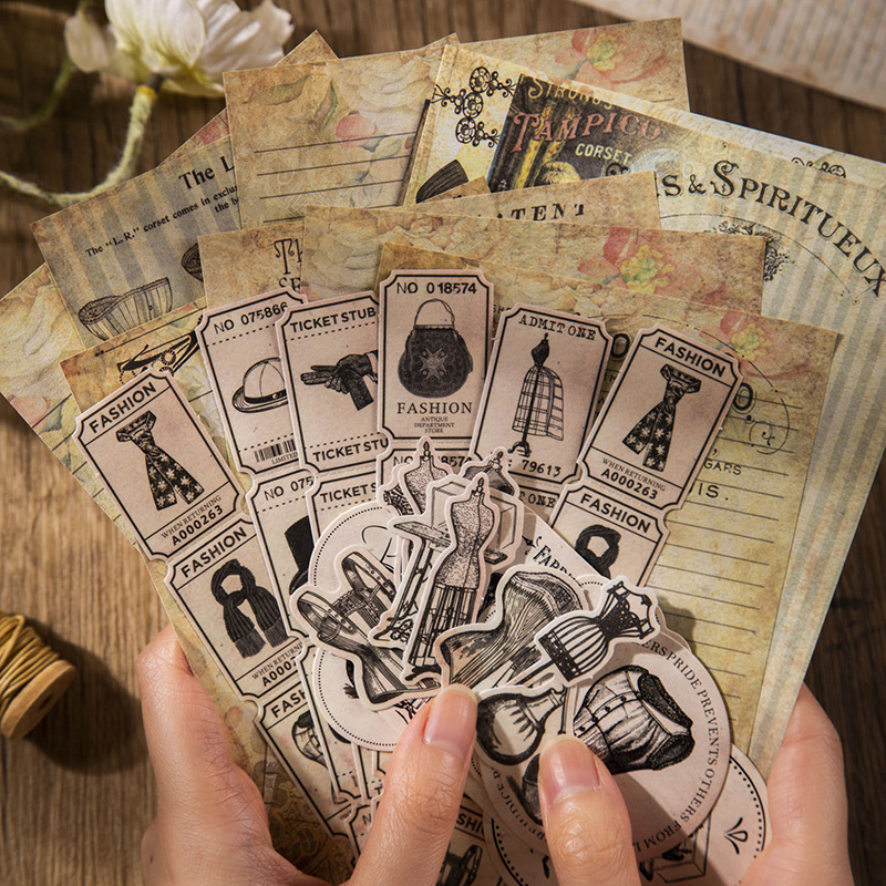 빈티지 스티커 및 재료 종이 장식 일기 스크랩북 수제  - Vintage Junk Journal Scrapbooking Paper 리뷰 및 가격