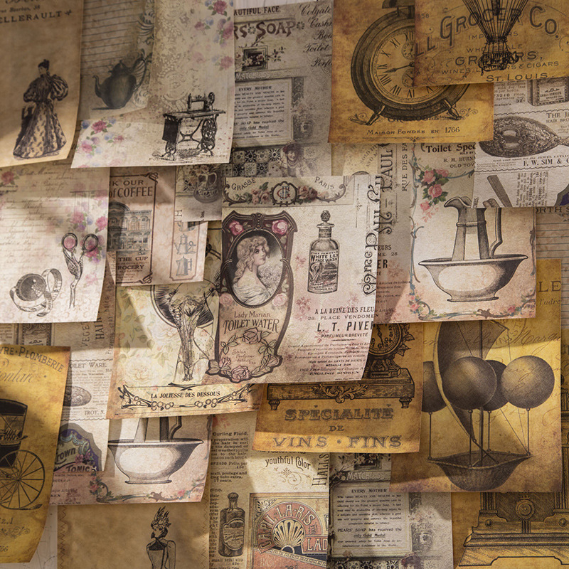 빈티지 스티커 및 재료 종이 장식 일기 스크랩북 수제  - Vintage Junk Journal Scrapbooking Paper 리뷰 및 가격