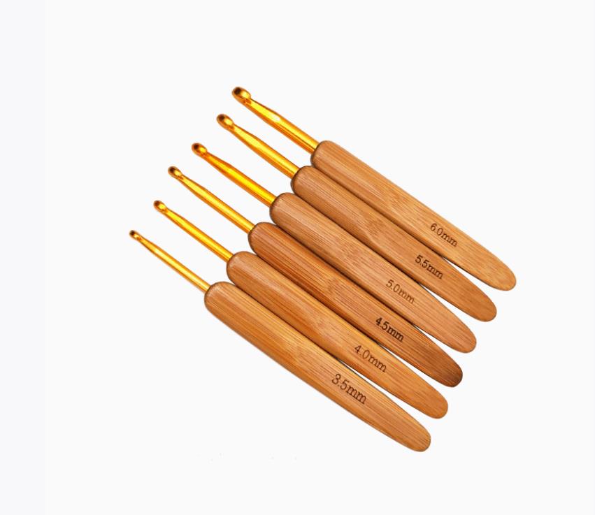 대나무 나무 손잡이 크로 셰 뜨개질 후크 인체 공학적  - Wooden Crochet Hooks Ergonomic Handle 리뷰 및 가격