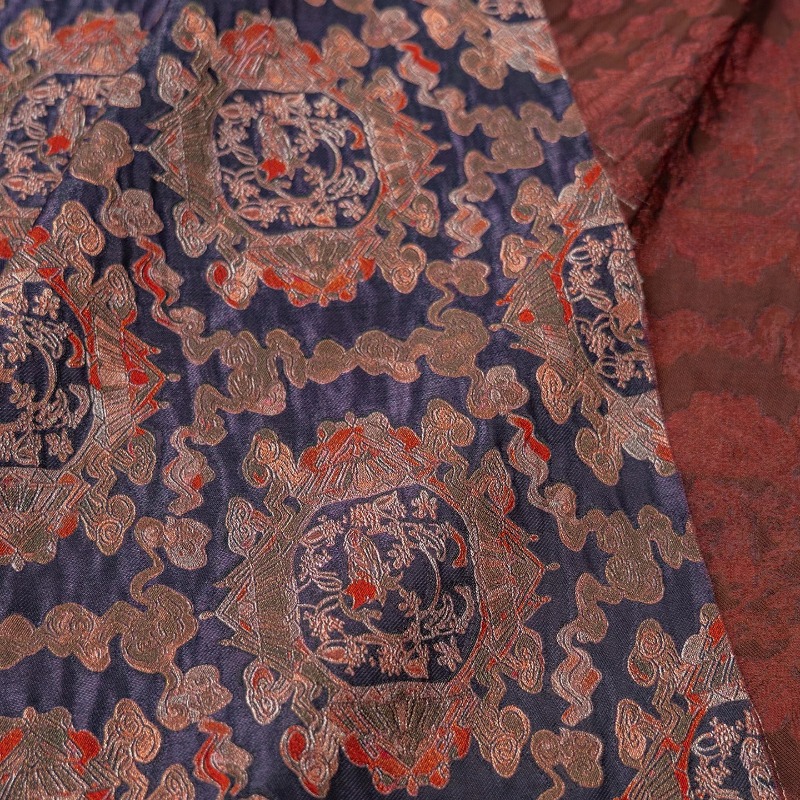 보라색 레드 레이온 꽃무늬 자카드 루렉스 원단 새로운  - Sewing 리뷰 및 가격