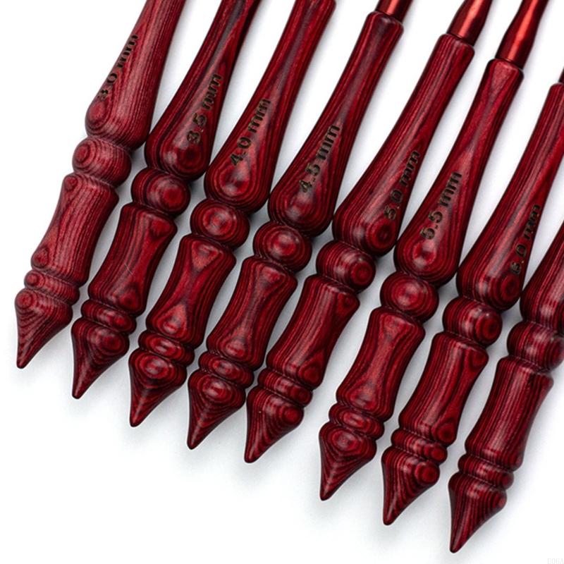 8Pcs 나무 손잡이 크로셰 뜨개질 후크 크로셰 뜨개질 - Wooden Crochet Hooks Ergonomic Handle 리뷰 및 가격