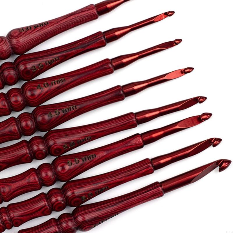 8Pcs 나무 손잡이 크로셰 뜨개질 후크 크로셰 뜨개질 - Wooden Crochet Hooks Ergonomic Handle 리뷰 및 가격