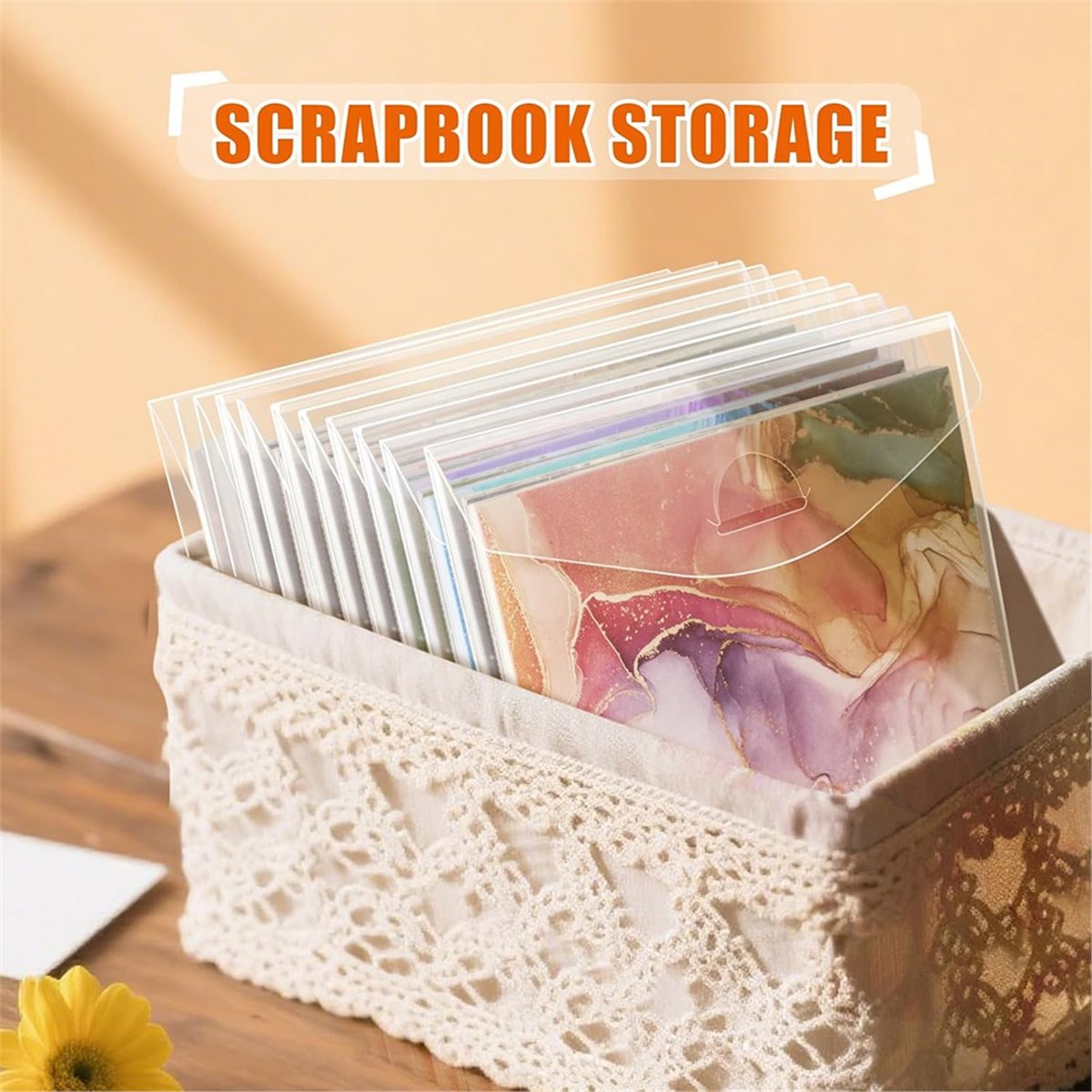 (A02R] 6x6인치 스크랩북 보관함, 뚜껑이 있는  - Scrapbooking 리뷰 및 가격