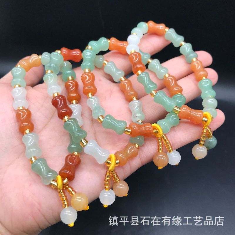 천연 아벤츄린 대나무, 골든 실크, 삼색 옥 행운 구슬 - Beading 리뷰 및 가격