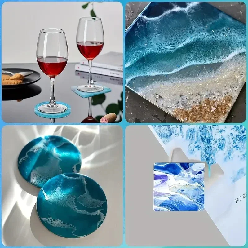 5개/세트 DIY 에폭시 레진 컵 코스터 제작용 실리콘 - Silicone Epoxy Resin Molds Set 리뷰 및 가격
