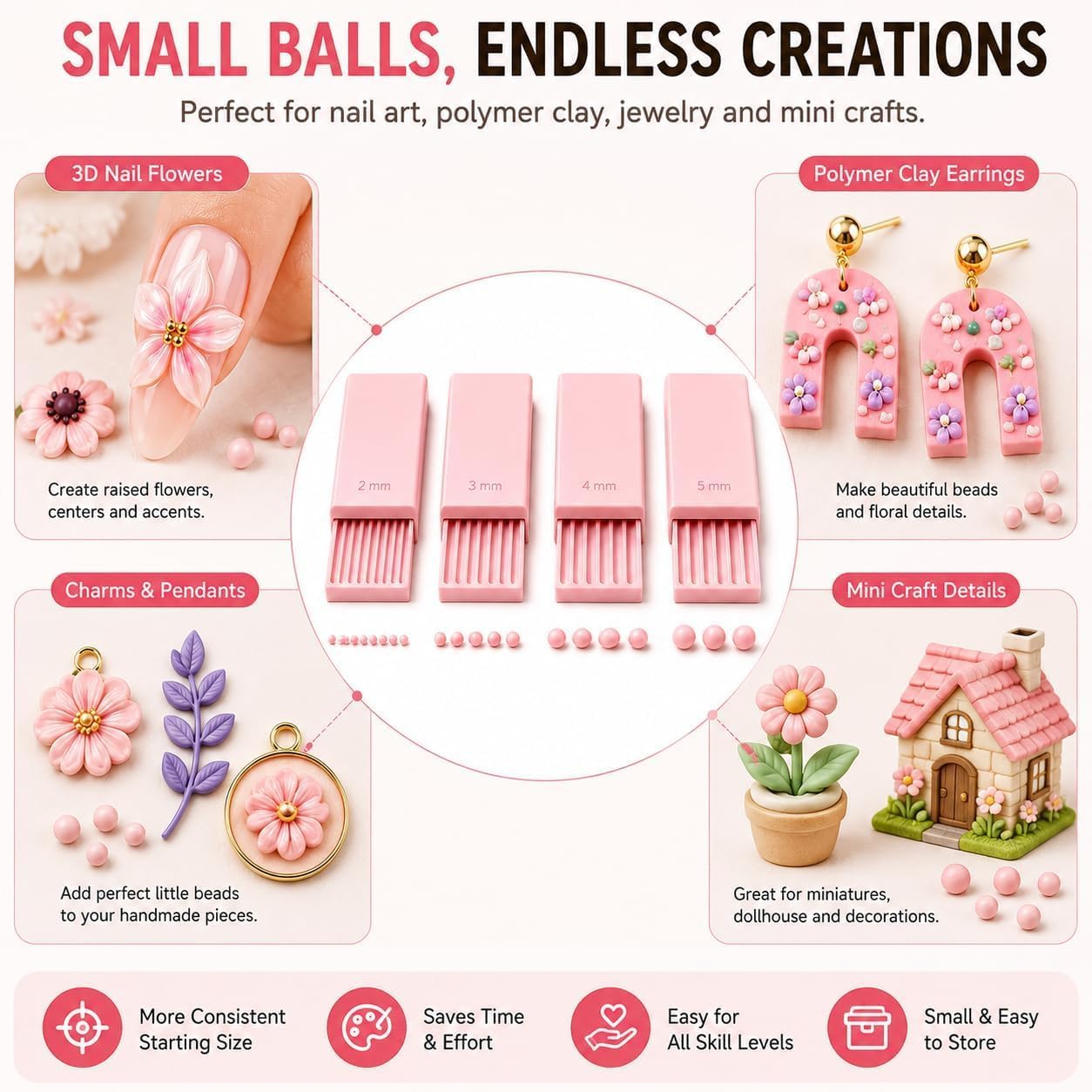 4개입 3D 프린트 클레이 젤 볼 메이커 도구, 3D  - Beading 리뷰 및 가격