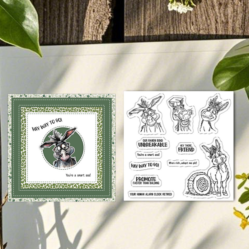 Suncraft 졸업 시즌 재미 있은 당나귀 클리어 스 - Clear Silicone Stamps For Card Making 리뷰 및 가격