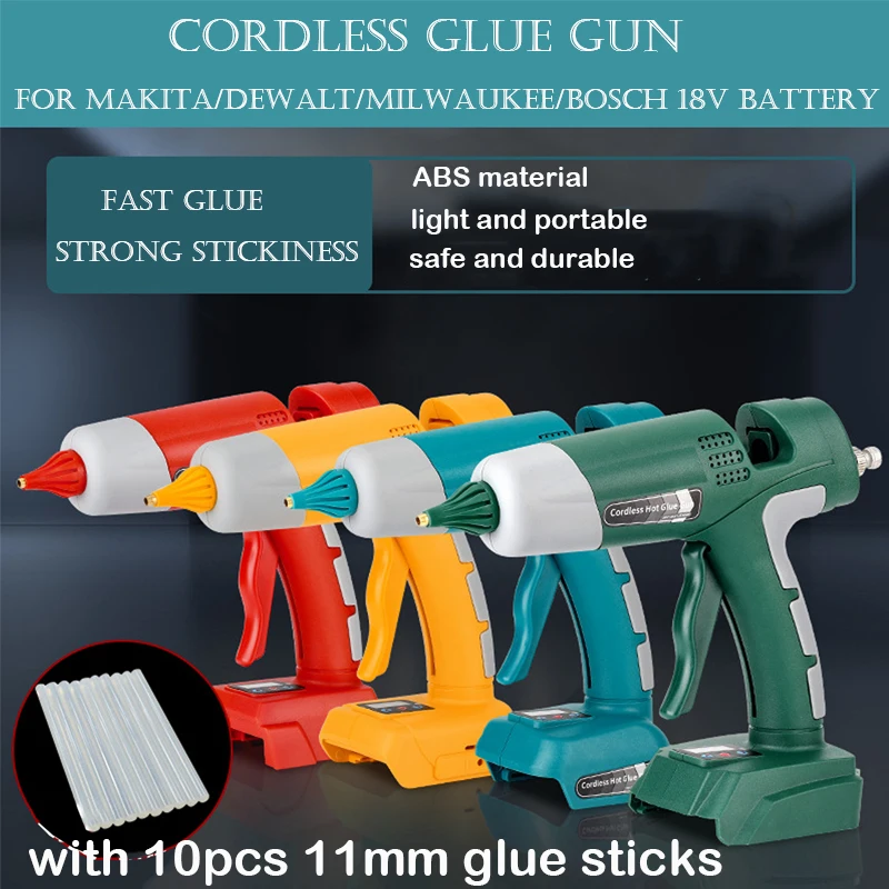 마키타/디월트/밀워키/보쉬 18V 배터리용 100W 무 - Hot Melt Glue Gun Cordless 리뷰 및 가격