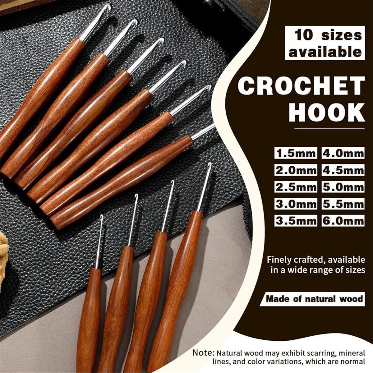 AT16 5개 크로셰 바늘, 관절염이 있는 손을 위한  - Wooden Crochet Hooks Ergonomic Handle 리뷰 및 가격