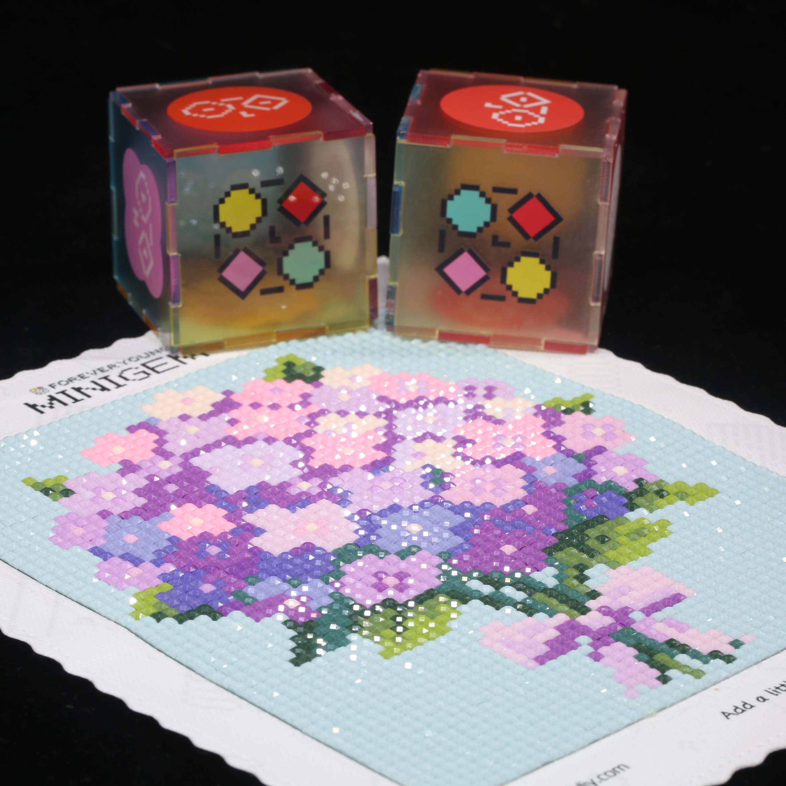 미니젬 ®   보라색 수국 5D 다이아몬드 페인팅 키트 - 5D Diamond Painting Kit Full Drill 리뷰 및 가격