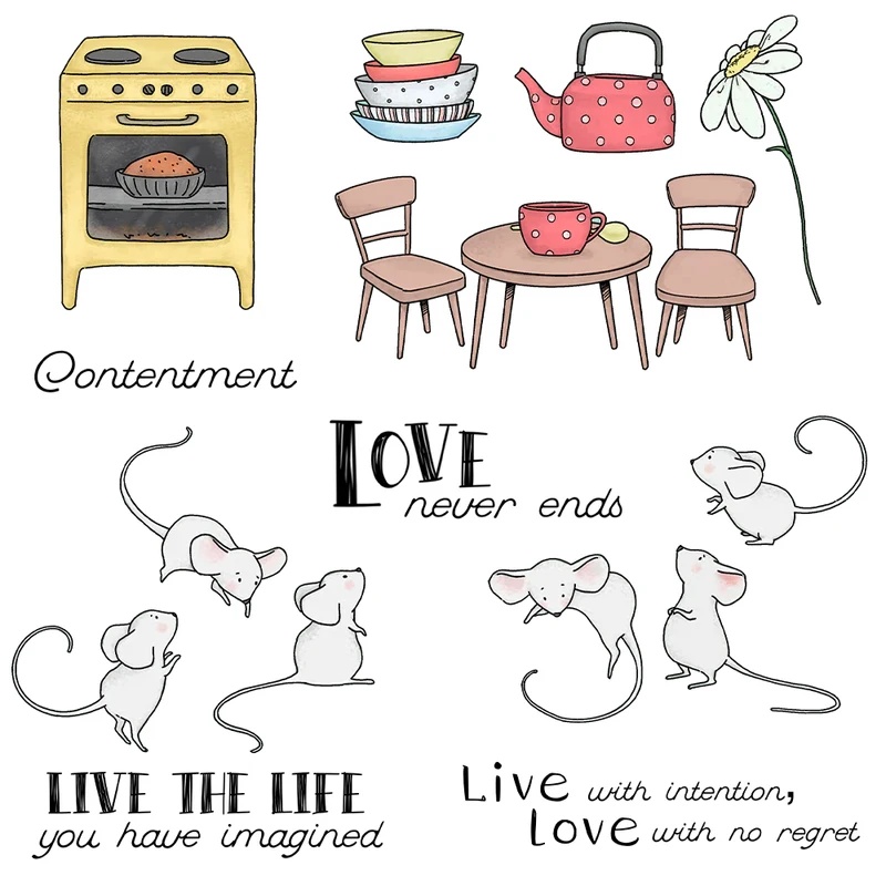 Suncraft 리틀 마우스 & 키친 클리어 스탬프 D - Clear Silicone Stamps For Card Making 리뷰 및 가격