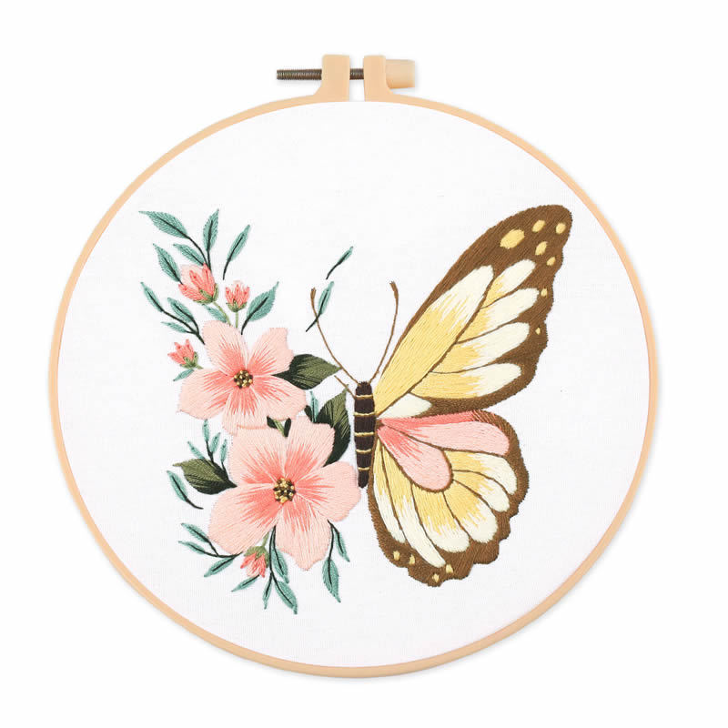 1개 20X20CM 7.87인치 자수 나비 키트, 초보 - Embroidery 리뷰 및 가격