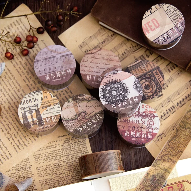 빈티지 와시 종이 테이프, 정크 저널 DIY 스크랩북  - Vintage Junk Journal Scrapbooking Paper 리뷰 및 가격