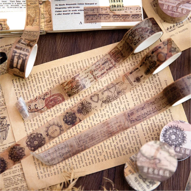 빈티지 와시 종이 테이프, 정크 저널 DIY 스크랩북  - Vintage Junk Journal Scrapbooking Paper 리뷰 및 가격