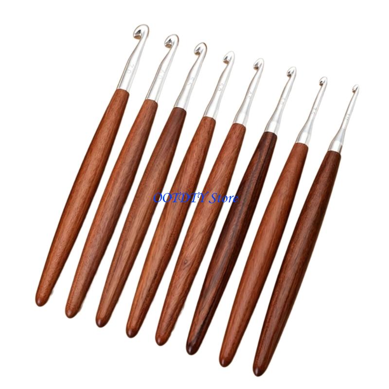 367A 8Pcs 인체 공학적 나무 그립 크로 셰 뜨개 - Wooden Crochet Hooks Ergonomic Handle 리뷰 및 가격