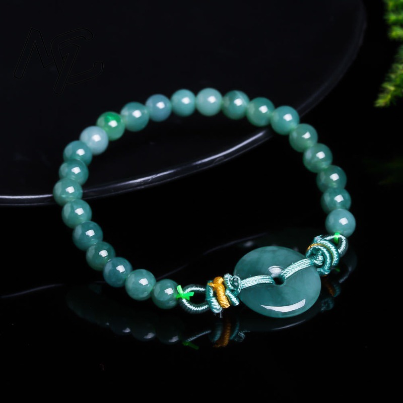 천연 에메랄드 블루 워터 피스 버클 비즈 팔찌 미얀마산 - Beading 리뷰 및 가격