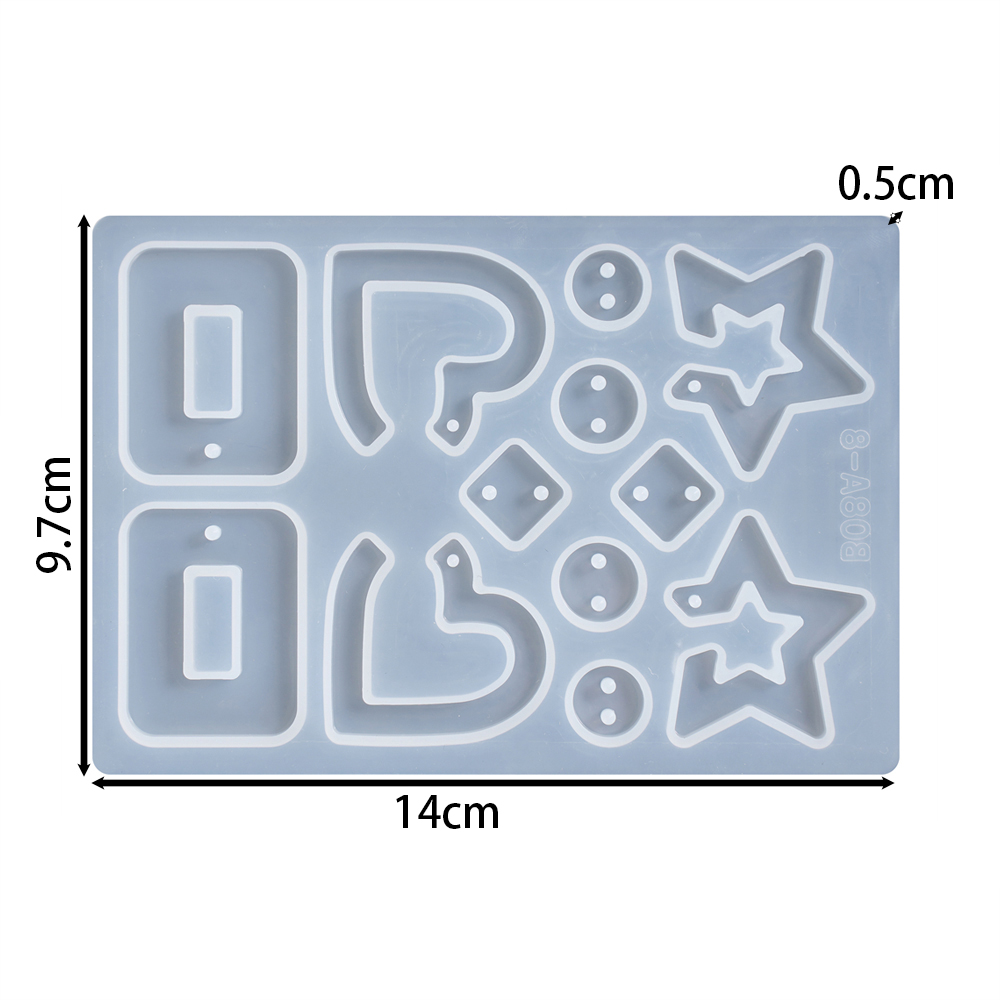 1 개/몫 기하학적 귀걸이 펜던트 실리콘 금형 스타 혼 - Silicone Epoxy Resin Molds Set 리뷰 및 가격
