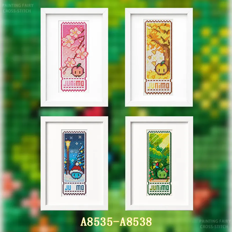 [A-사계절 시리즈]초보자용 DIY 스탬프 크로스 스티 - Cross Stitch Stamped Kits Beginners 리뷰 및 가격