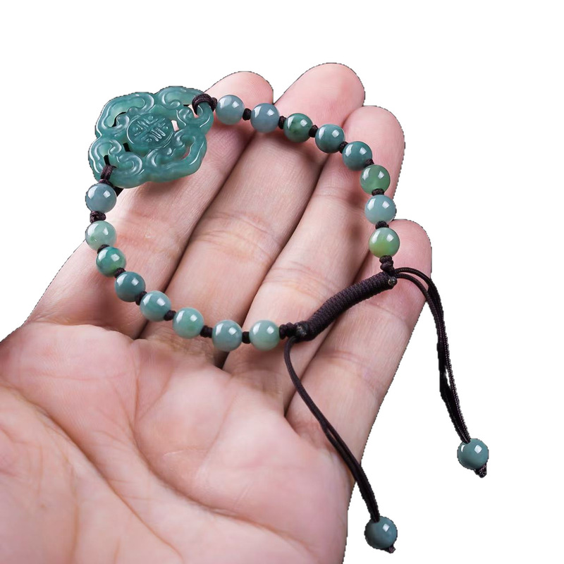 천연 비취 A급 팔찌 오리지널 디자인 세련된 블루 워터 - Beading 리뷰 및 가격