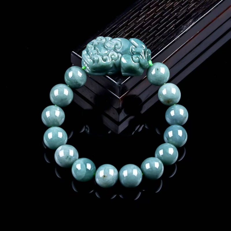 천연 에메랄드 블루 워터 픽시우 원형 비즈 팔찌 미얀마 - Beading 리뷰 및 가격
