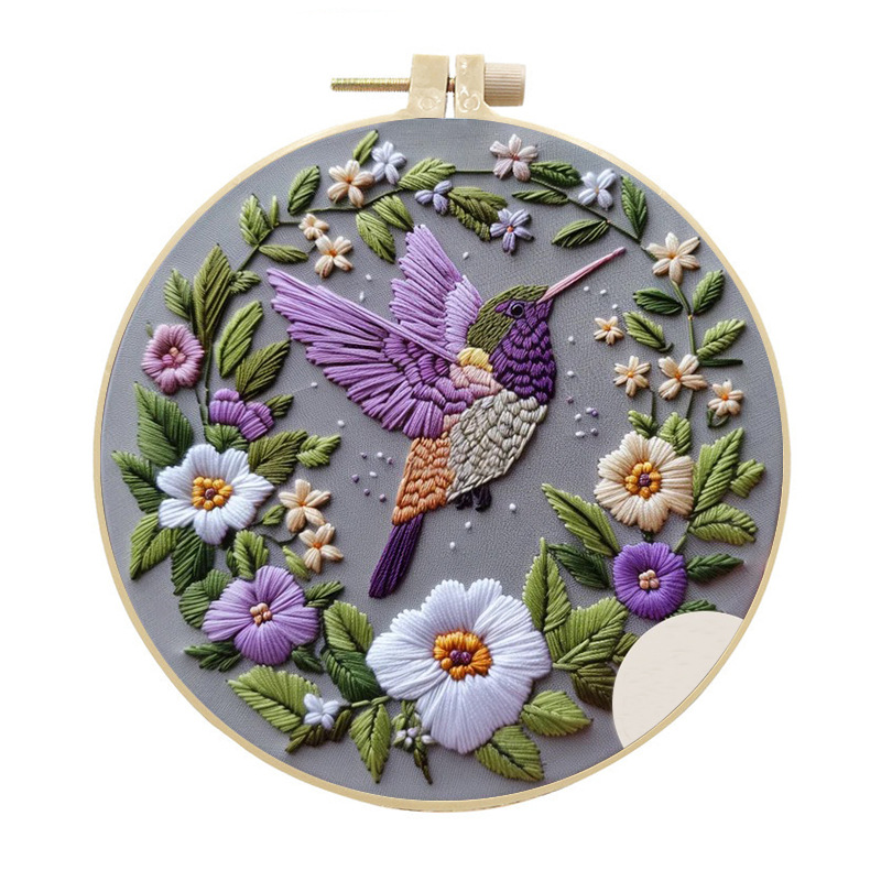 초보자를 위한 벌새 자수 키트 패턴 펀치 바늘 키트 크 - Cross Stitch Stamped Kits Beginners 리뷰 및 가격