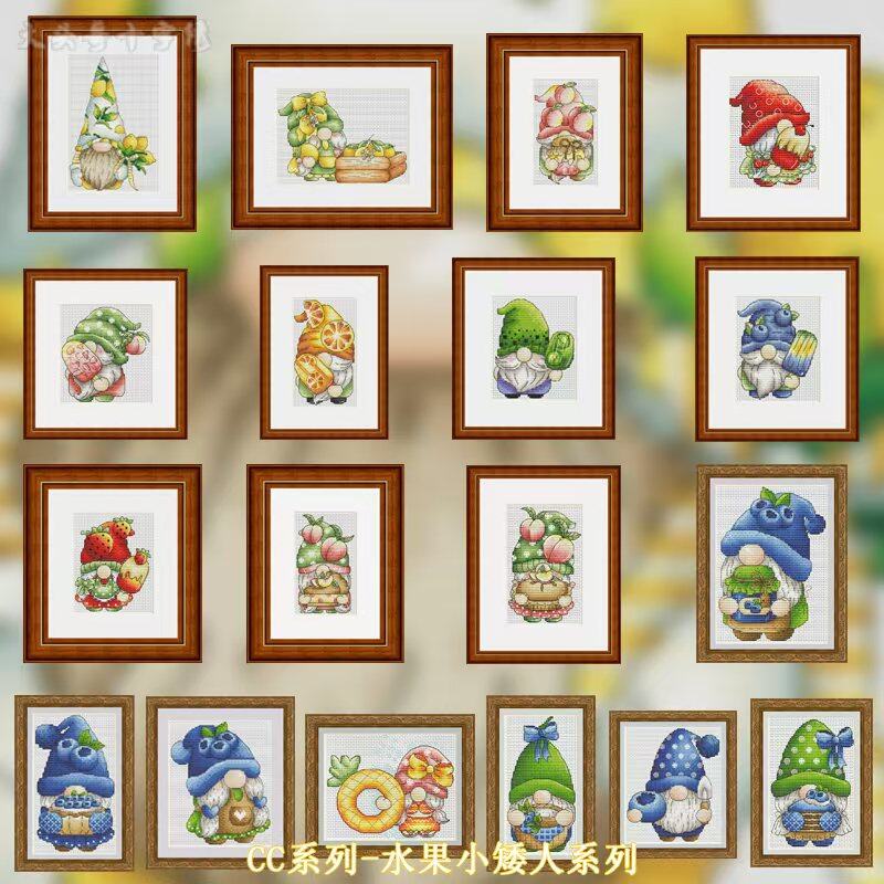 【CC 시리즈 - 과일 드워프 시리즈】초보자용 DIY  - Cross Stitch Stamped Kits Beginners 리뷰 및 가격