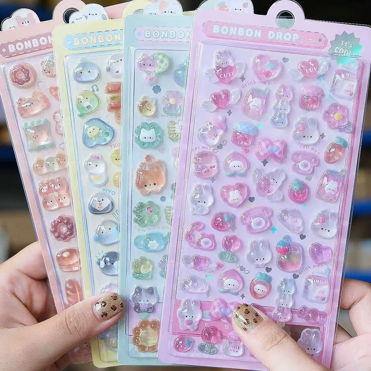 =-=2027Kawaii 3D 젤리 수지 스티커 귀여운 - Scrapbooking 리뷰 및 가격