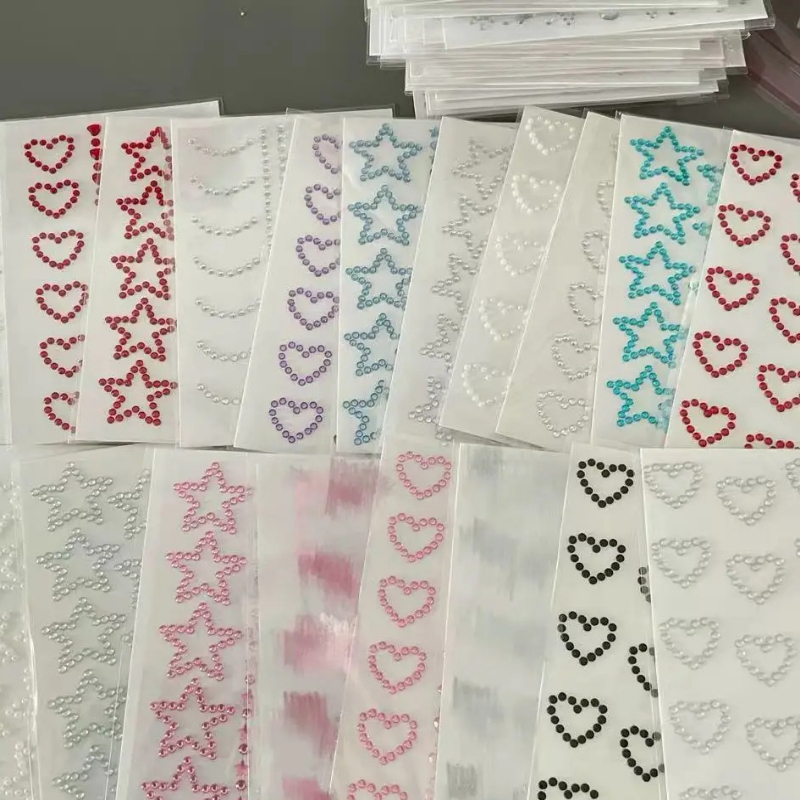 셀프 접착식 다이아몬드 스타 하트 모양 라인스톤 스티커 - Scrapbooking 리뷰 및 가격