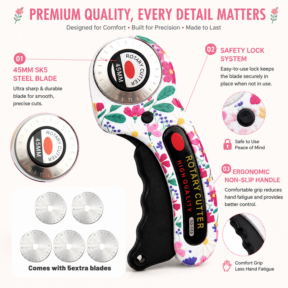 로터리 커터 45mm 카드 종이 재봉 퀼팅 롤러 원단  - Rotary Cutter For Fabric 45Mm 리뷰 및 가격