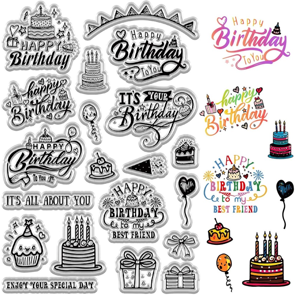 생일 축하 카드 만들기 용 클리어 스탬프 축복 단어 투 - Clear Silicone Stamps For Card Making 리뷰 및 가격