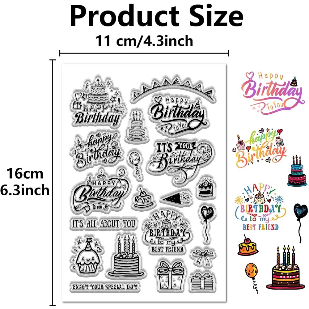 생일 축하 카드 만들기 용 클리어 스탬프 축복 단어 투 - Clear Silicone Stamps For Card Making 리뷰 및 가격