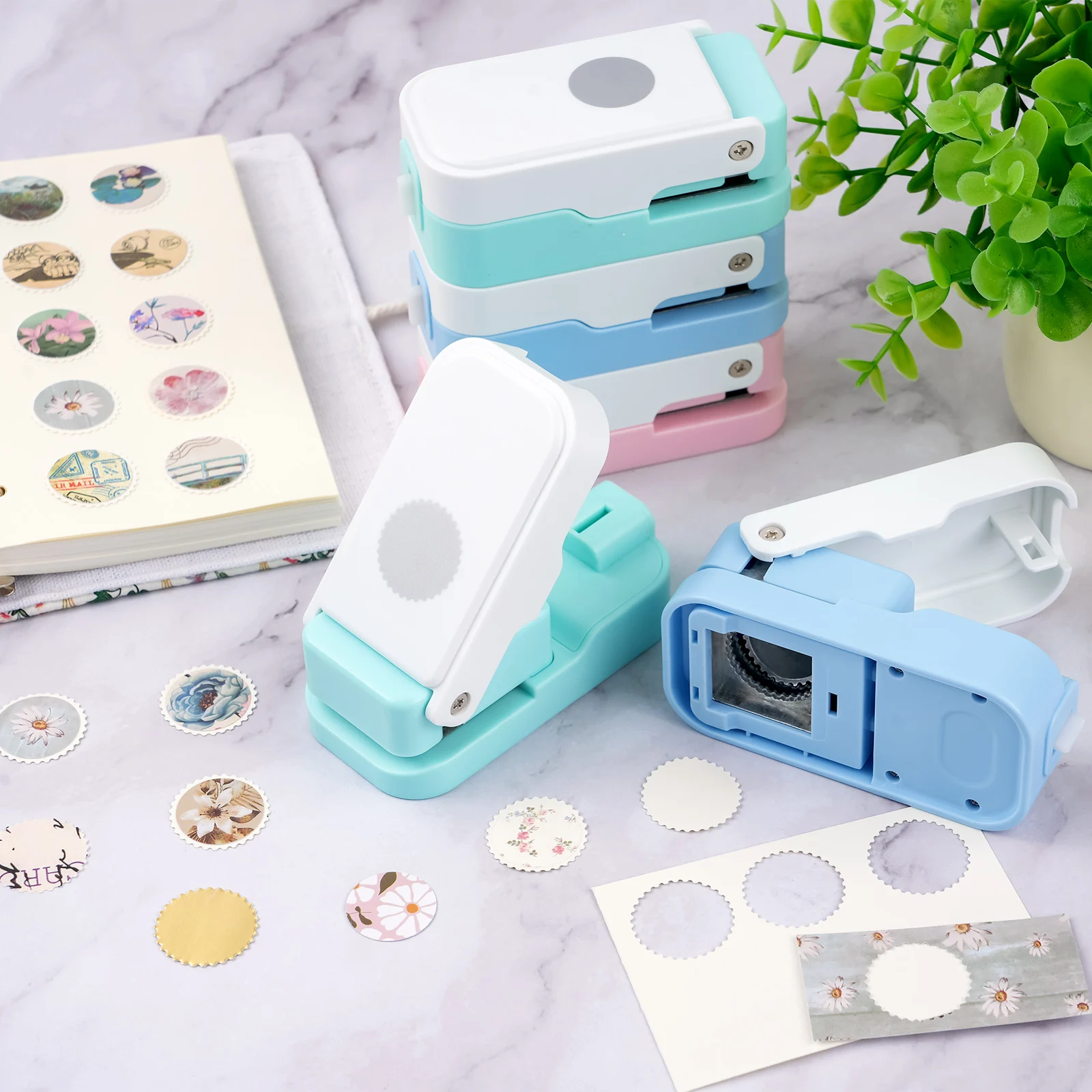 레이어링 우표 원형 페이퍼 펀치 (정크 저널 및 스크랩 - Scrapbooking 리뷰 및 가격