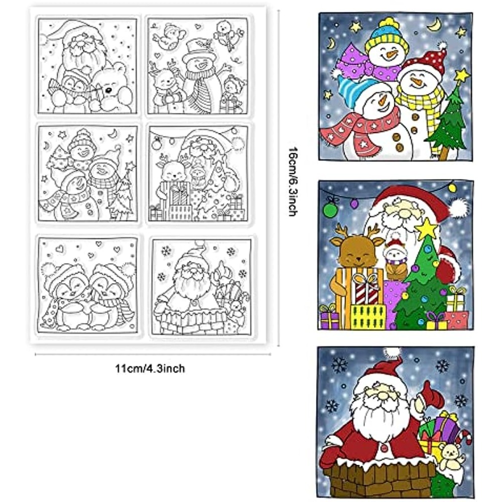 카드 제작용 투명 실리콘 스탬프, 크리스마스 투명 스탬 - Clear Silicone Stamps For Card Making 리뷰 및 가격