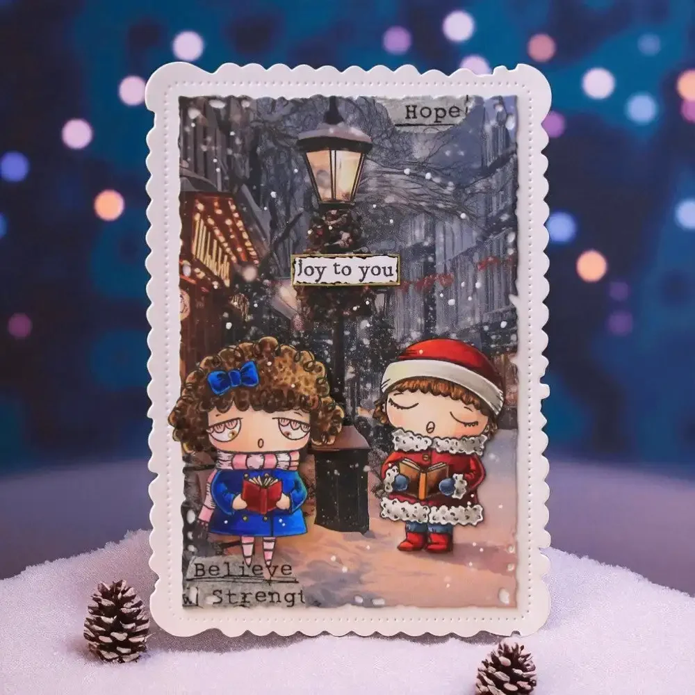DIY 광대 우산과 어린 소녀 스크랩북킹 공예 용품 스 - Clear Silicone Stamps For Card Making 리뷰 및 가격