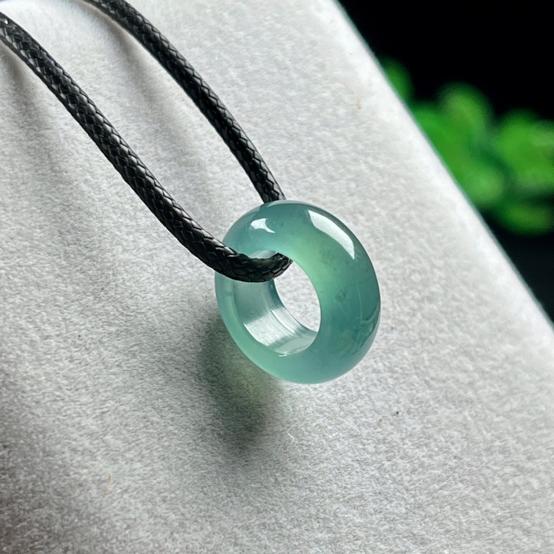 천연 에메랄드 블루 워터 럭키 비드 링 펜던트 미얀마  - Beading 리뷰 및 가격
