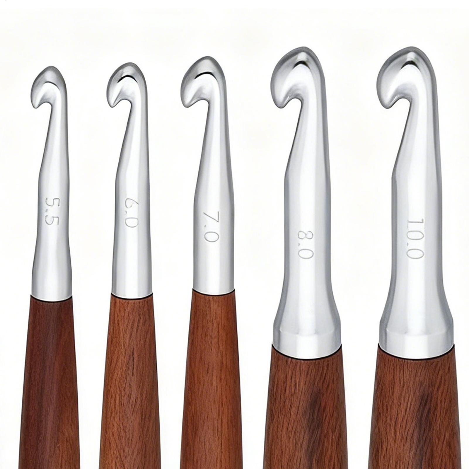 8개 크로셰 바늘 세트 (3mm~7mm) 나무 손잡이  - Wooden Crochet Hooks Ergonomic Handle 리뷰 및 가격