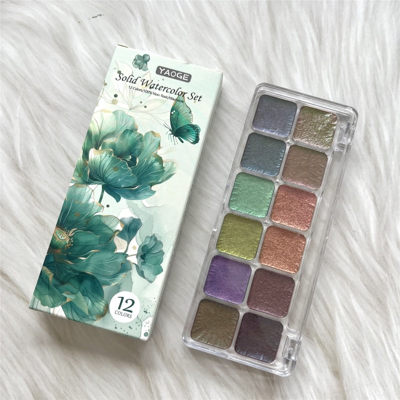 카멜레온 솔리드 수채화 물감 솔리드 펄리센트 수채화 안 - Watercolor Paint Set Solid Pigment 리뷰 및 가격