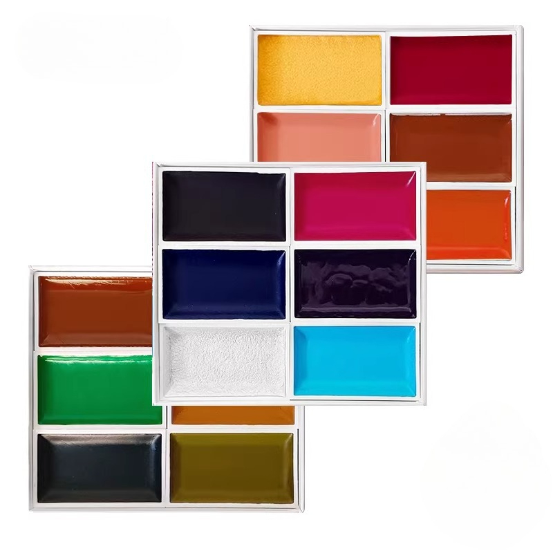 일본산 고체 수채화 물감 세트 미네랄 색소 중국화용 구 - Watercolor Paint Set Solid Pigment 리뷰 및 가격